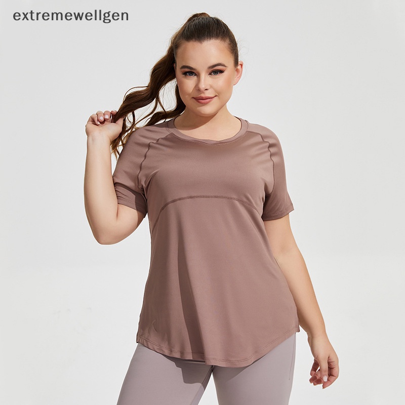 [Cực Tốt] Bộ Đồ Thể Thao Chạy Bộ / Tập Yoga Tay Ngắn Lưng Dài Phối Lưới Thoáng Khí Cho Nữ LLF