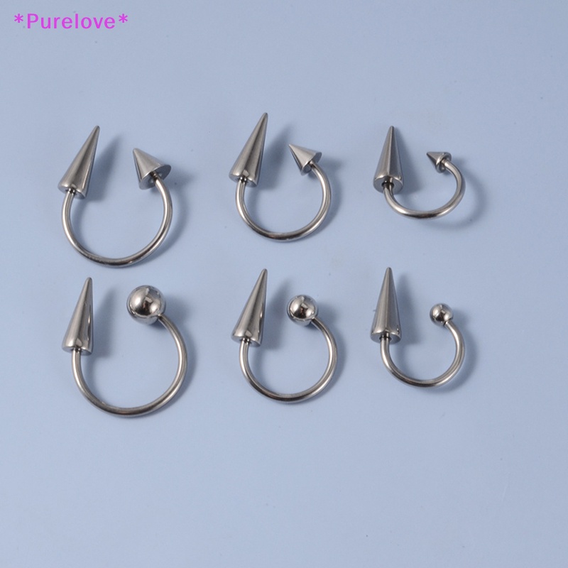 Khuyên Xỏ Mũi / Môi Bằng Thép Không Gỉ Phong Cách Gothic Thời Trang Mới