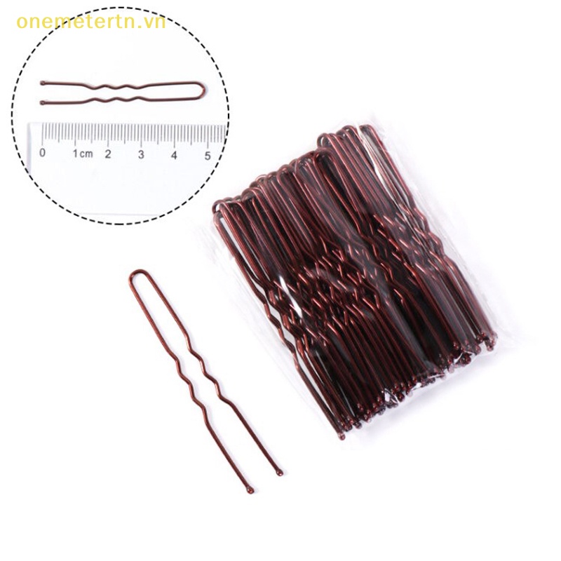 Set 50 Kẹp Tăm Màu Vàng Tạo Kiểu Tóc Chữ U Dành Cho Nữ