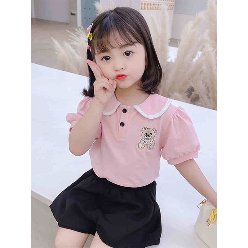 Áo Thun Tay Ngắn Cổ Tròn Mỏng Thoải Mái Thời Trang Mùa Hè Cho Bé Gái