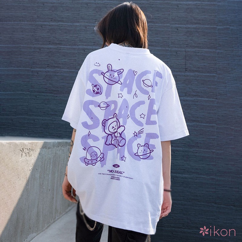 Áo Thun Tay Ngắn Cổ Tròn In Họa Tiết Graffiti Phong Cách Hàn Quốc Thời Trang Cho Nữ