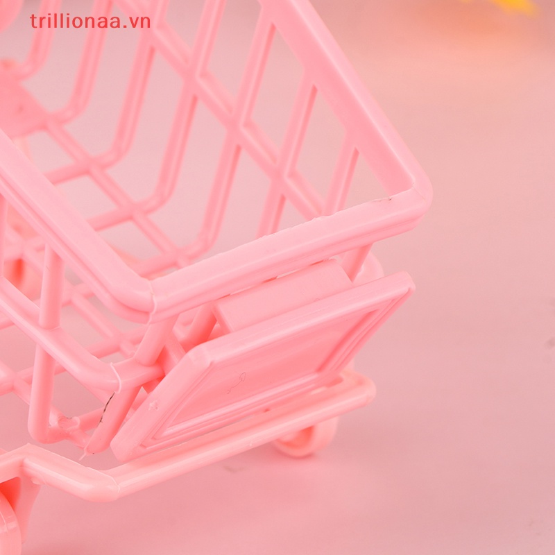 Mô Hình Xe Đẩy Mua Sắm Mini Tỉ Lệ 1: 12 Trang Trí Nhà Búp Bê