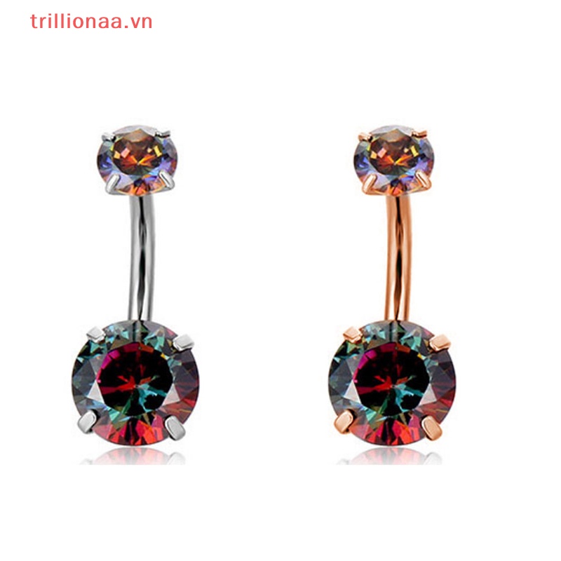 1 Khuyên Rốn Hình Trái Tim Bằng Thép Không Gỉ