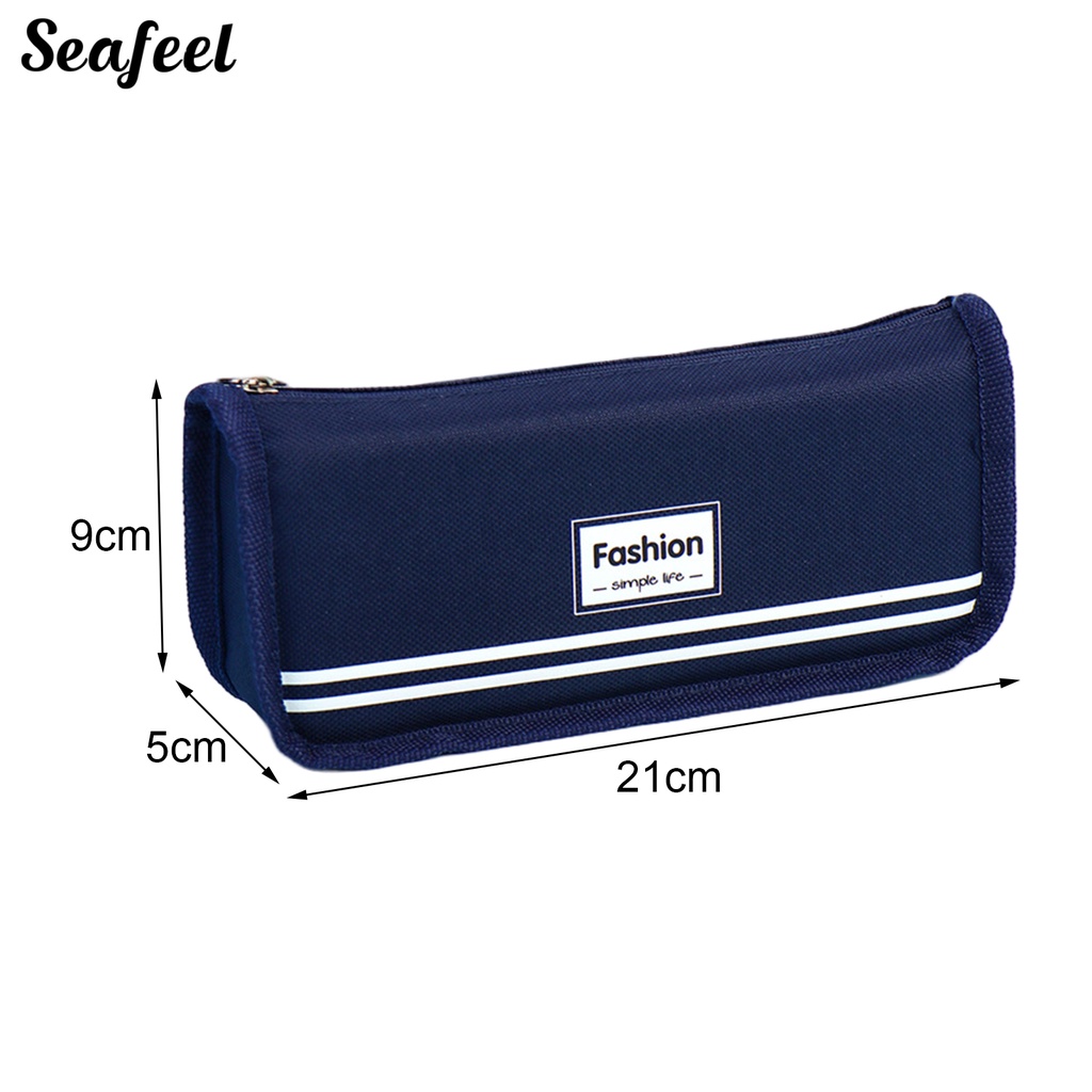 Túi Đựng Bút Bằng Vải Canvas Chống Nước Có Khóa Kéo Tiện Dụng