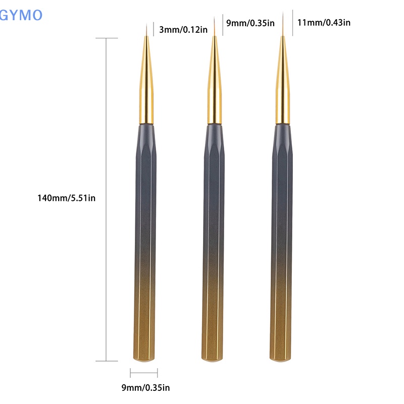 Set 3 Bút Vẽ Trang Trí Móng Tay Nghệ Thuật