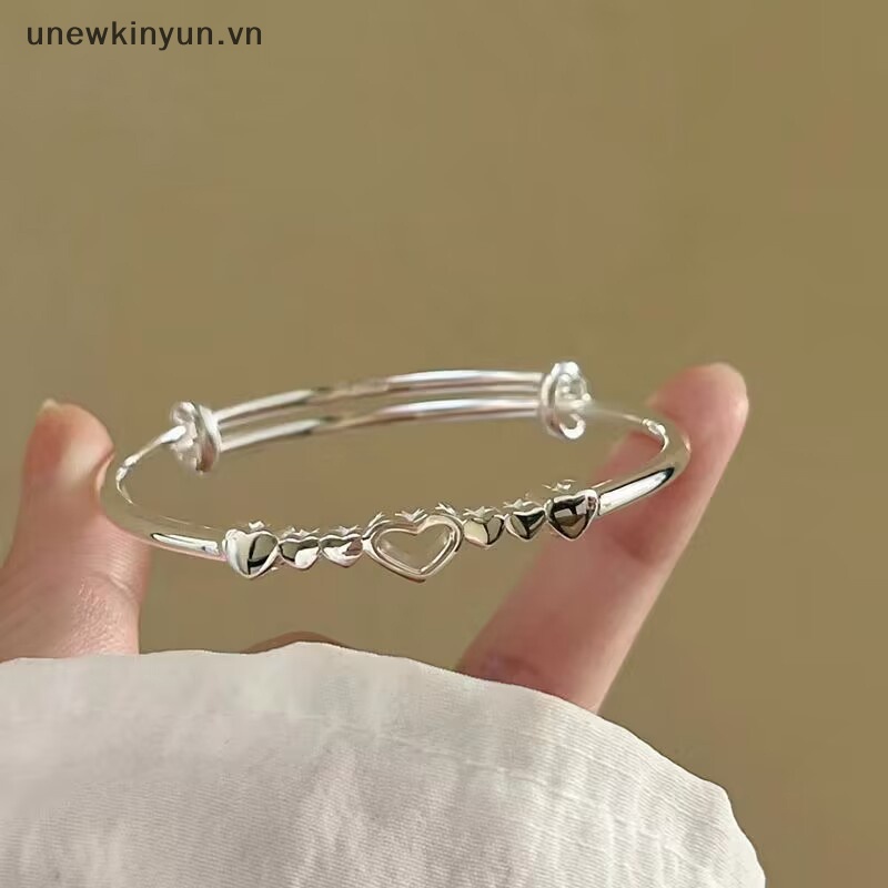 Vòng Tay Mặt Hình Trái Tim Đơn Giản Thời Trang Cho Nữ