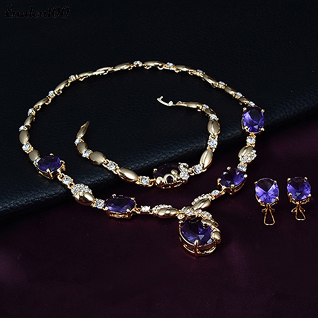Bộ Trang Sức Đính Đá Thời Trang Dành Cho Nữ