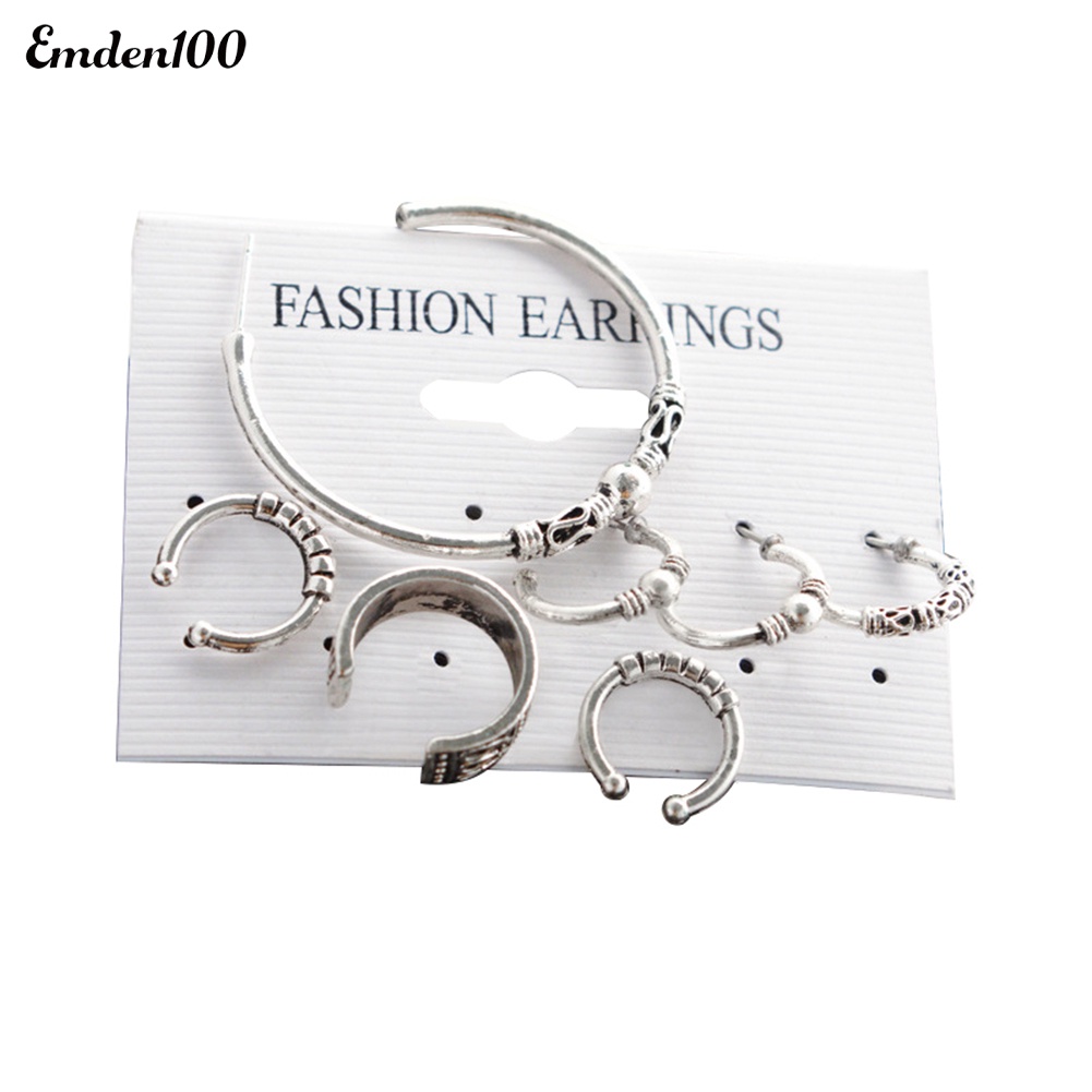 Bộ 7 Khuyên Tai Nữ Phong Cách Retro Đáng Yêu