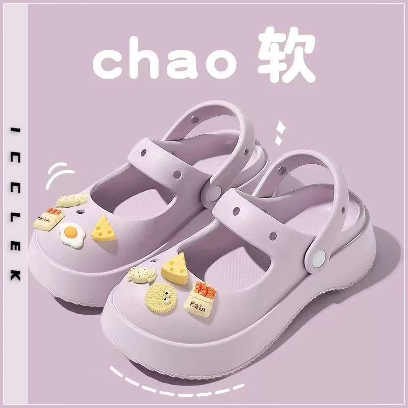 Dép cross Dép mary jane bánh mì ICCLEK 31Z071702 thoải mái cho nữ