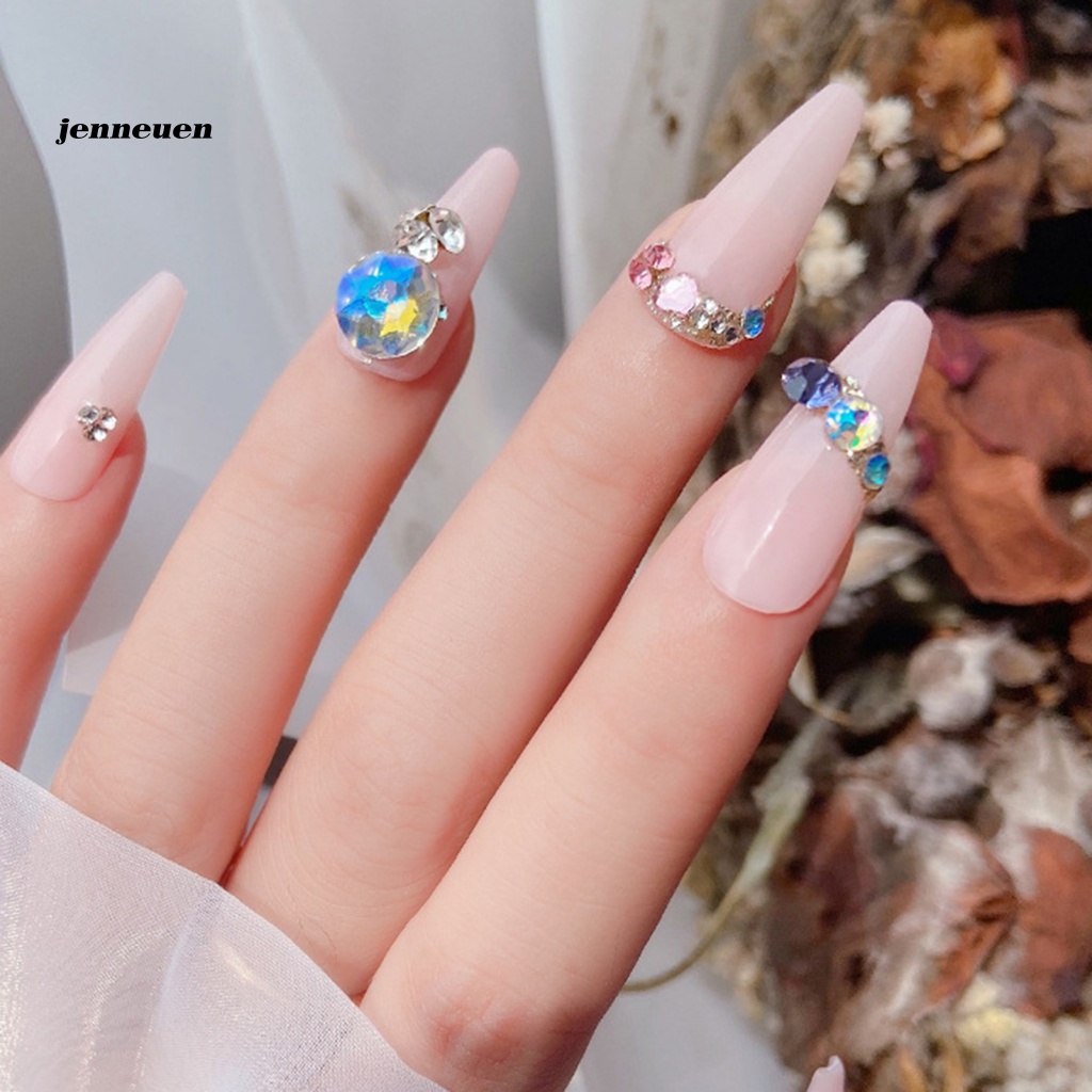 Bộ 300 Đá Đính Trang Trí Móng Tay Nhiều Màu Lấp Lánh