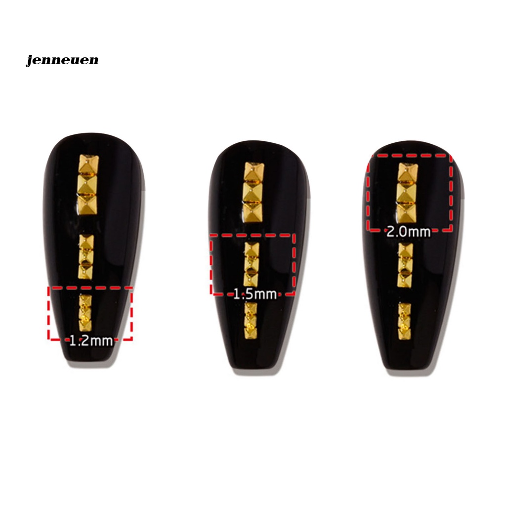 Bộ 200 Đinh Tán Trang Trí Móng Tay Bằng Kim Loại Sang Trọng