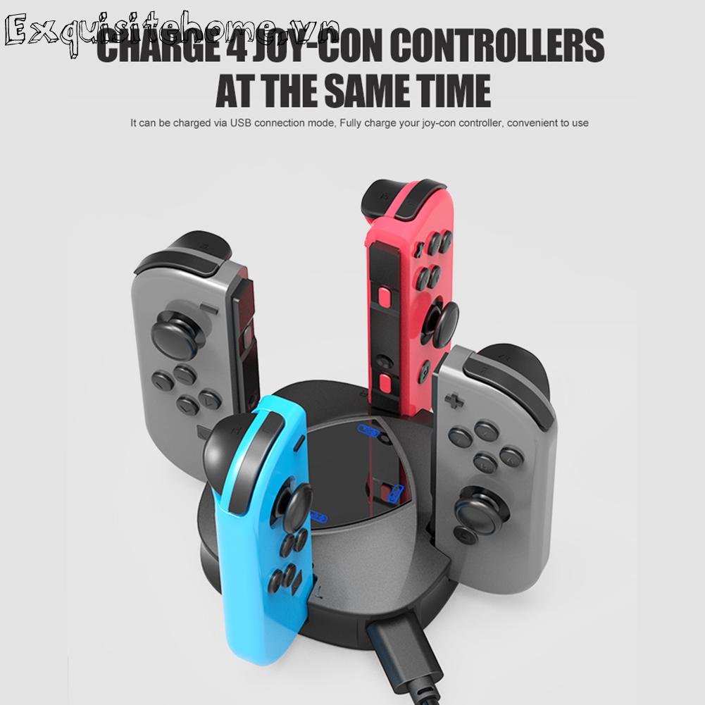 Đế Sạc Đứng 4 Trong 1 Đa Năng Cho Tay Cầm Chơi Game Switch Joy-con