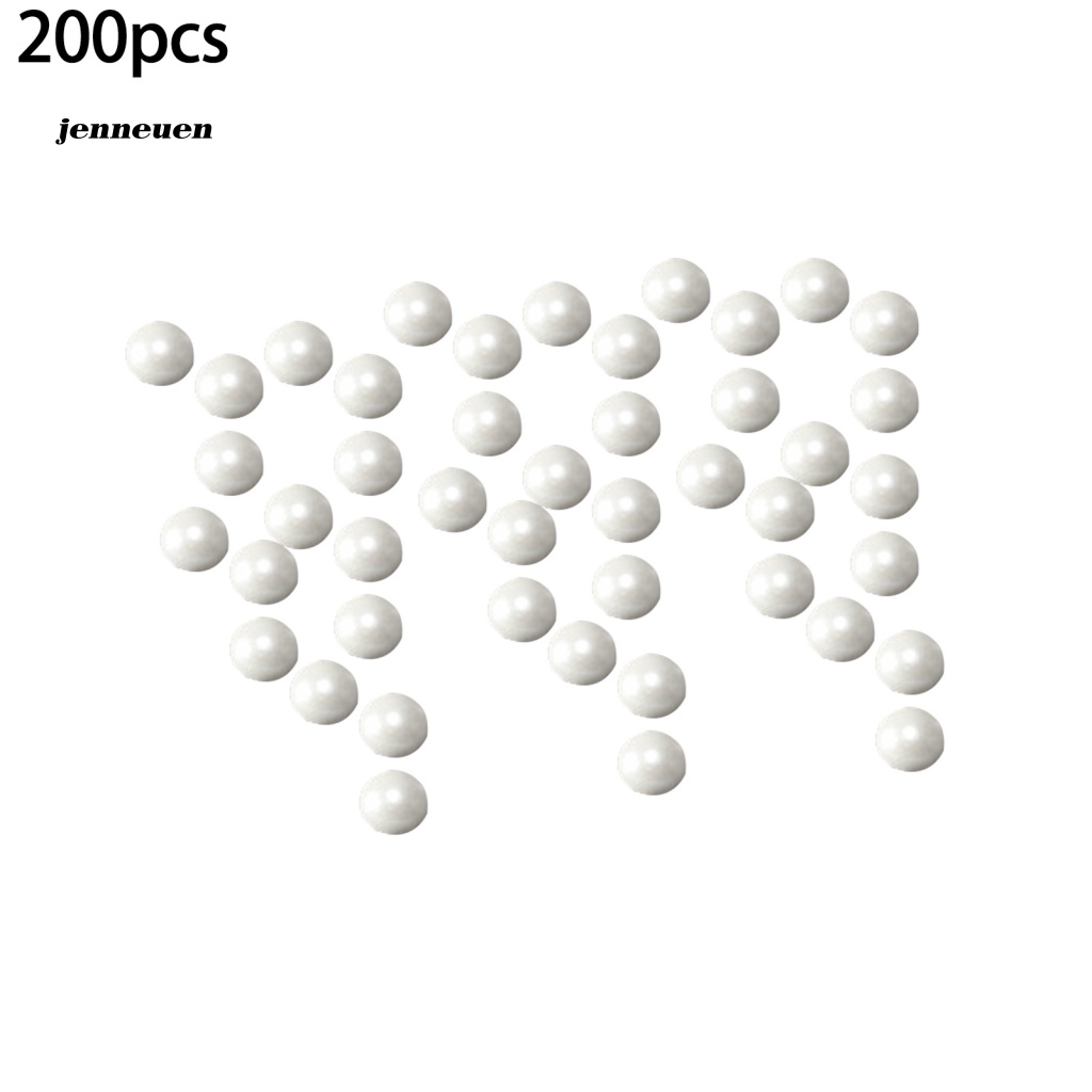 Set 200 Móng Tay Giả Trọng Lượng Nhẹ Đính Ngọc Trai Trang Trí Nghệ Thuật