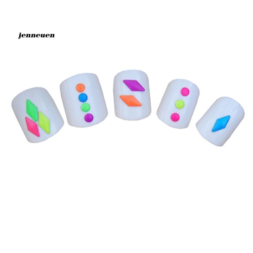 Set 500 Hạt Cườm Vuông / Tròn / Kim Loại 6 Màu Tự Trang Trí Móng Tay Nghệ Thuật