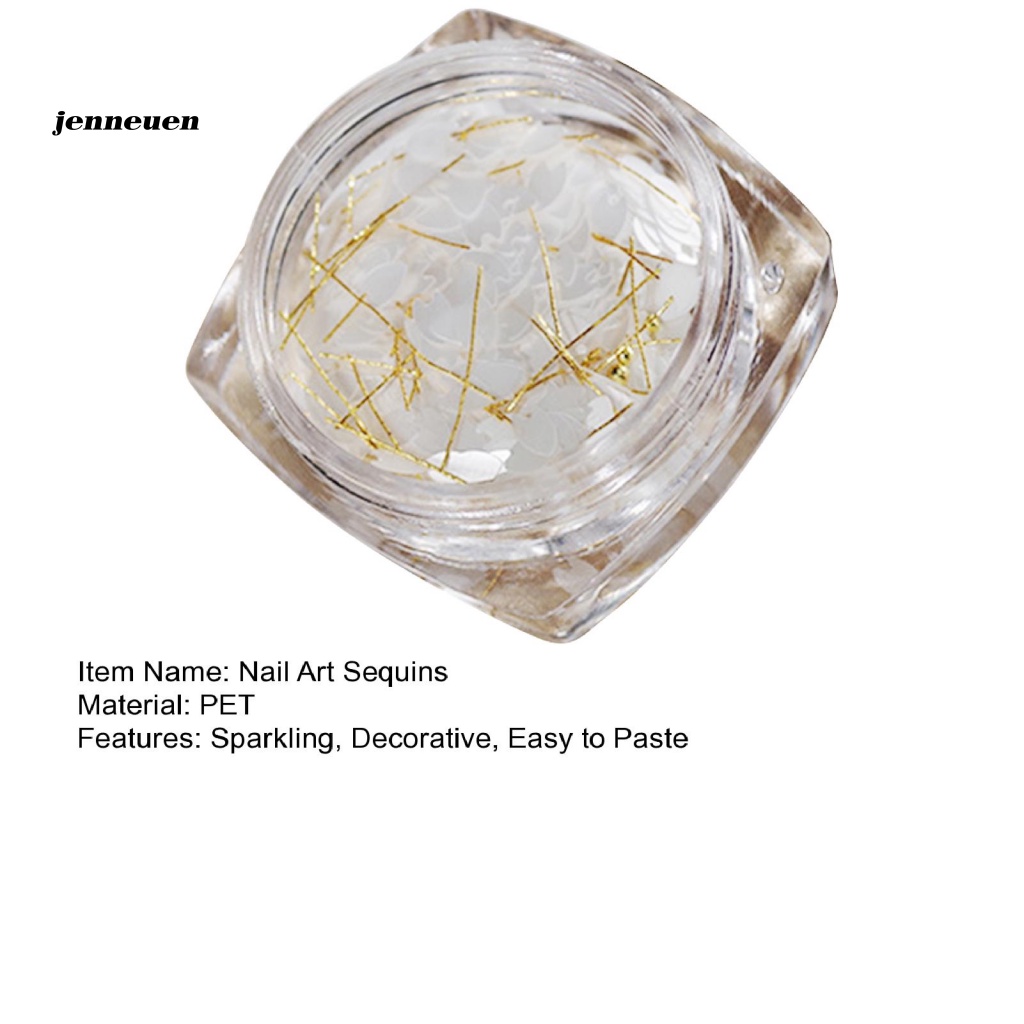 Set 2 Hộp Phụ Kiện Trang Trí Móng Tay Hình Hoa Anh Đào Lấp Lánh