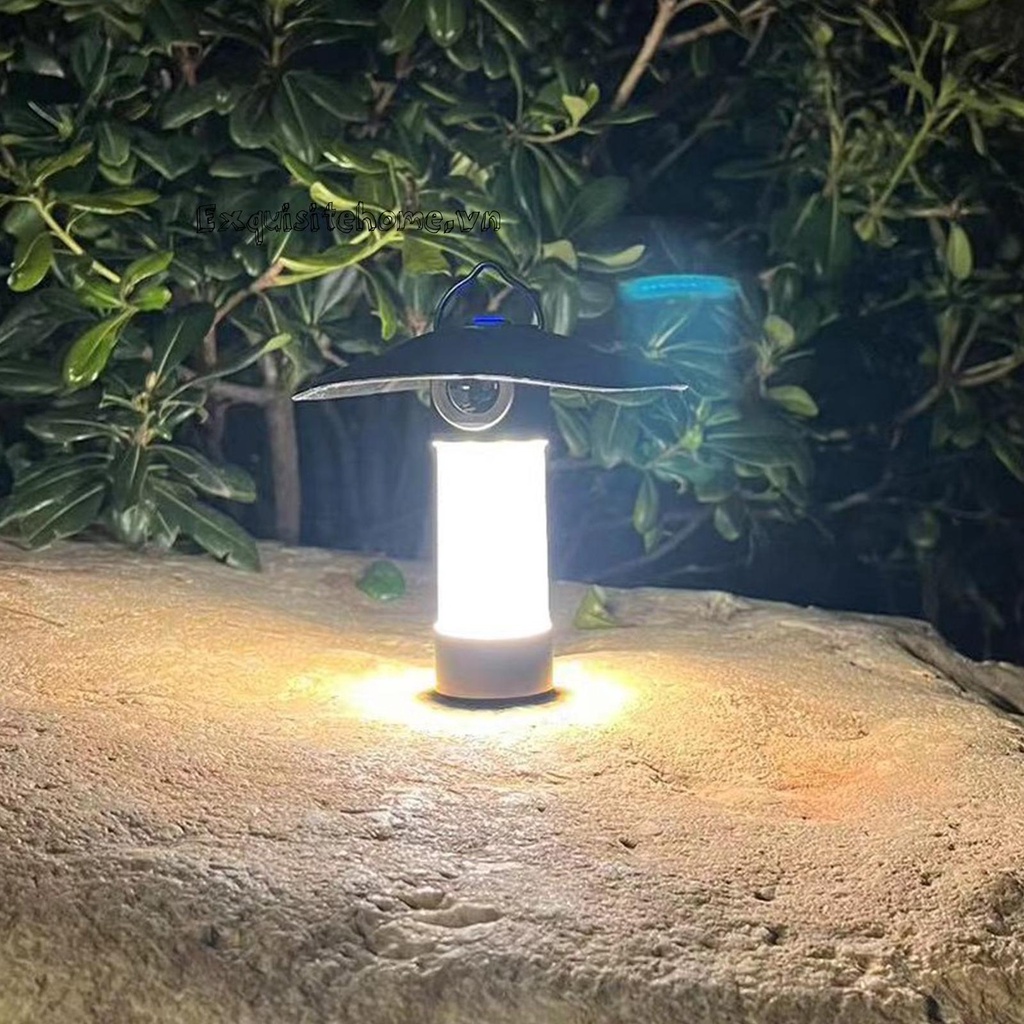 Đèn Cắm Trại Mini Từ Tính Kèm Chụp Đèn Tiện Dụng