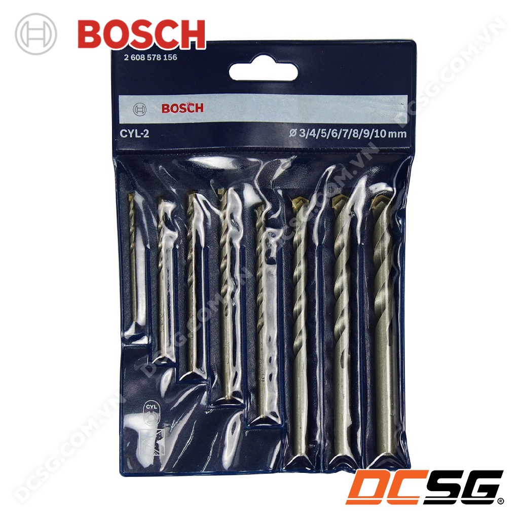 Bộ mũi khoan tường chuôi tròn Concrete CYL-2 Bosch | DCSG