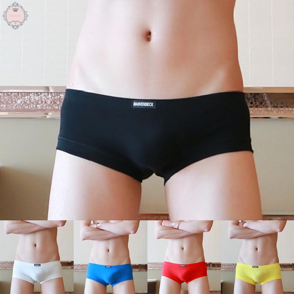 Mens Seamless Breathable Comfy Boxers Underwear Bulge Briefs Shorts Underpants
