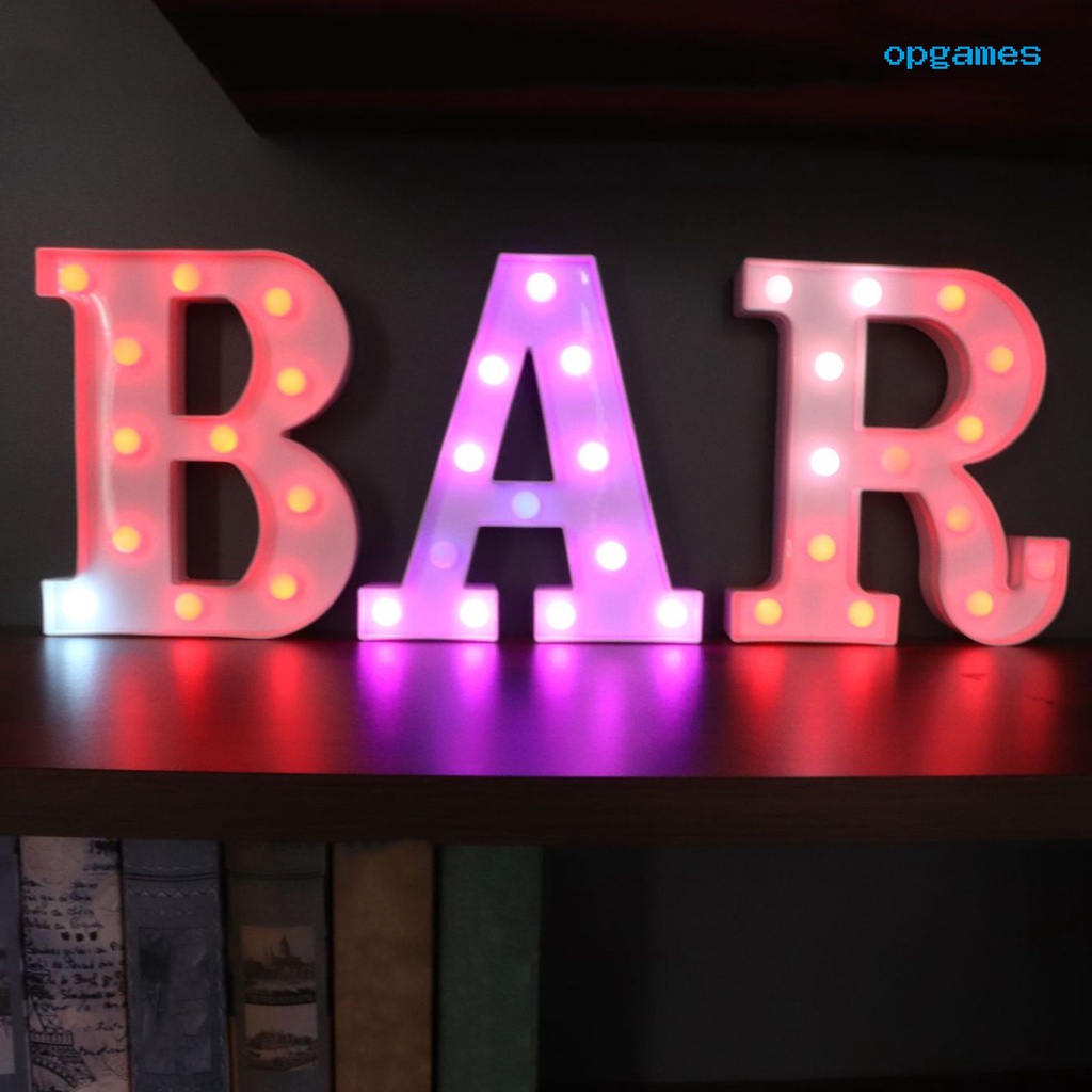 Đèn LED Hình Chữ Cái Nhiều Màu Sắc Với Điều Khiển Từ Xa 4 Chế Độ Nhấp Nháy Dễ Dàng Treo Trang