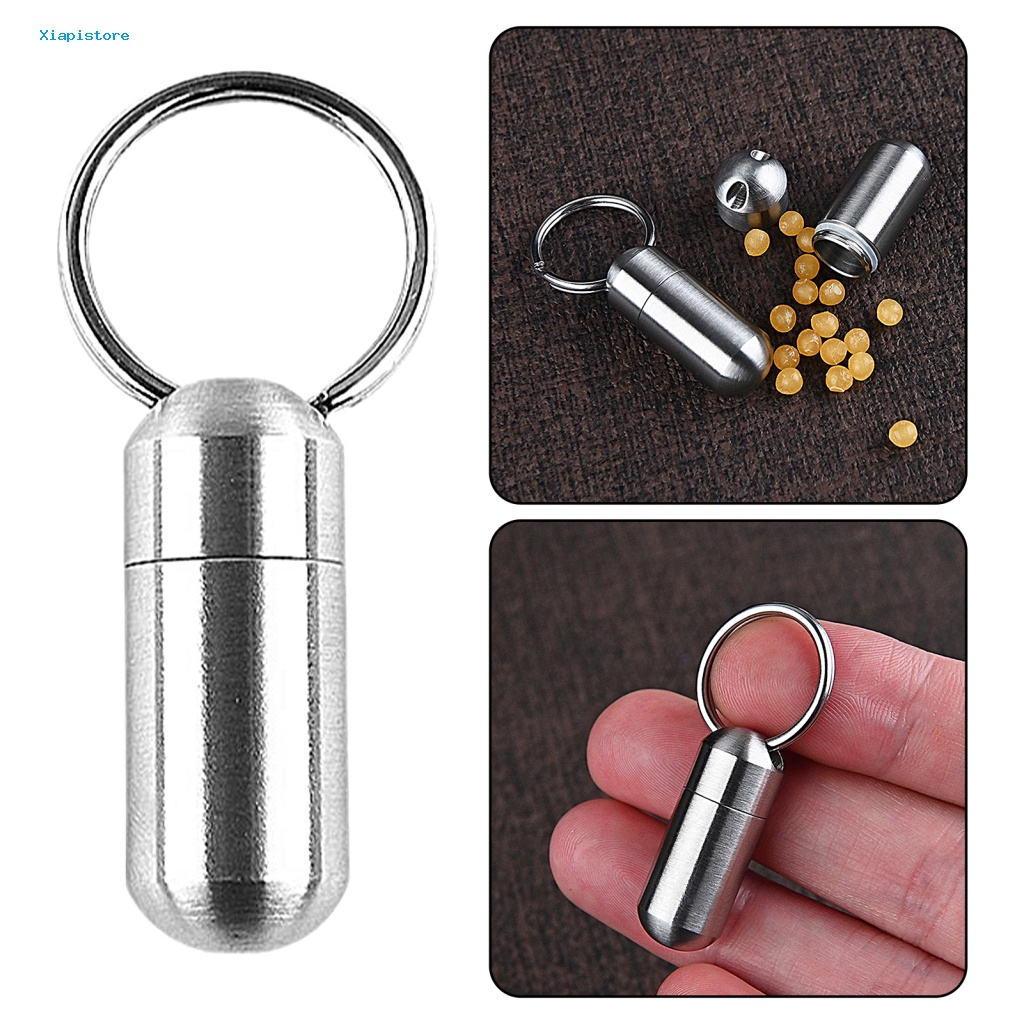 Giá Đỡ Thuốc Viên Bằng Thép Không Gỉ Độ Cứng Cao Chống Thấm Nước Có Móc Khóa Tiện Dụng Mang Theo Du Lịch Cắm Trại