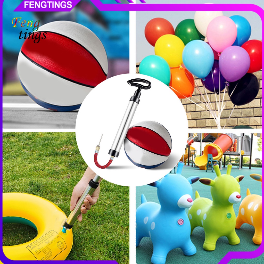 1 Bộ Dụng Cụ Bơm Bóng Rổ Với Ống Nối Dài Bằng Hợp Kim Nhôm Tiện Dụng