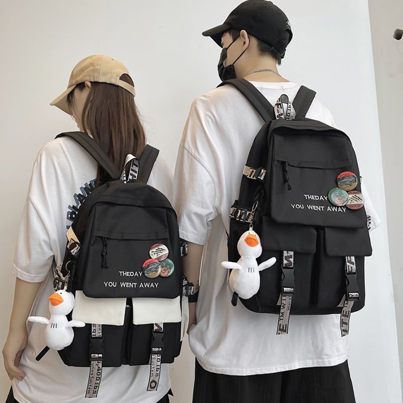 Schoolbag Junior High School students large-capacity backpack New High School students Chao Card backpack Girl