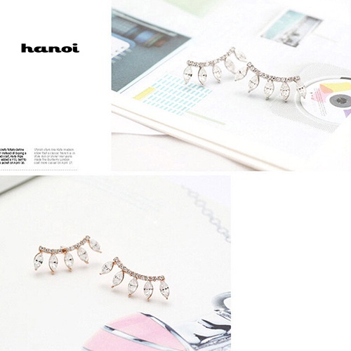 Bông Tai Mạ Bạc Hình Vương Miện Đính Đá Thời Trang