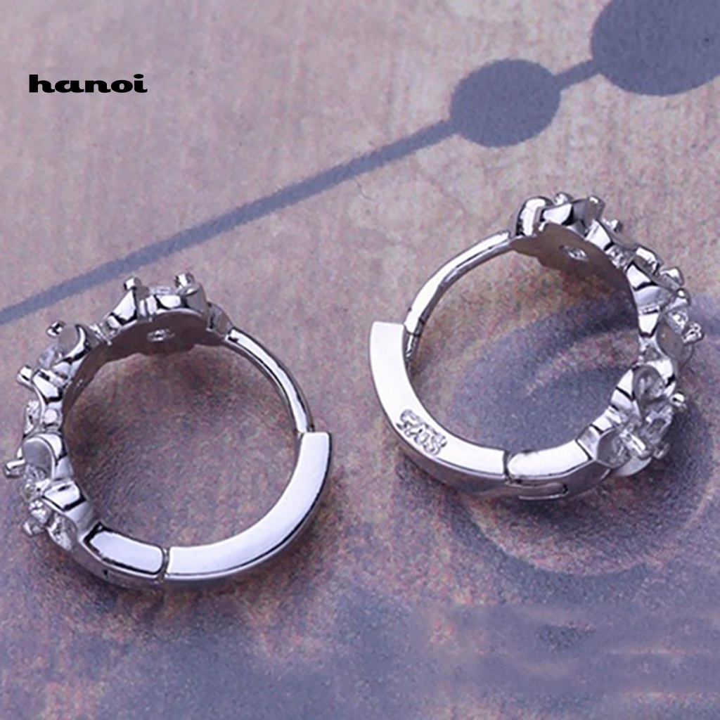 Khuyên Đeo Vành Tai Bằng Đồng Hình Hoa Trà Quyến Rũ Thời Trang Cho Nữ