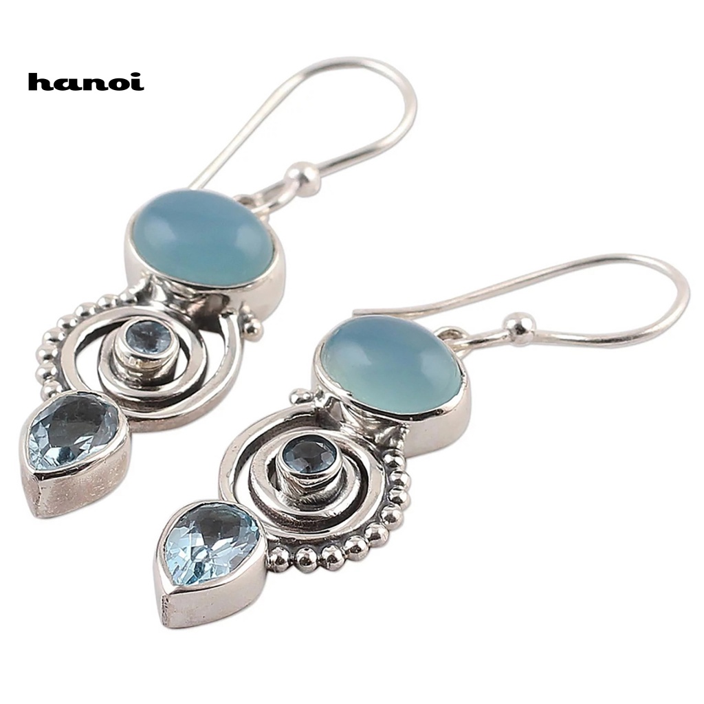 1 Đôi Khuyên Tai Kim Loại Vintage Cho Nữ