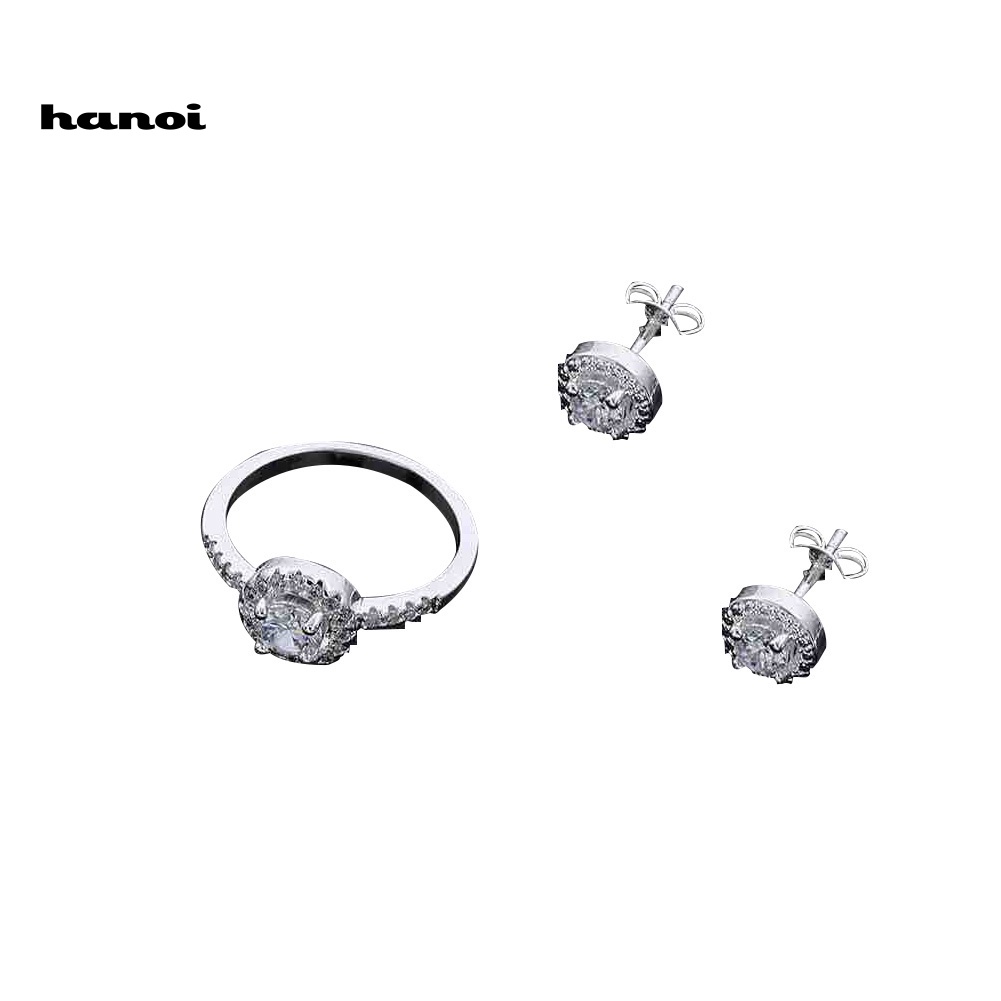 Set Vòng cổ Nhẫn Và Hoa Tai Thời Trang Cao Cấp Cho Nữ