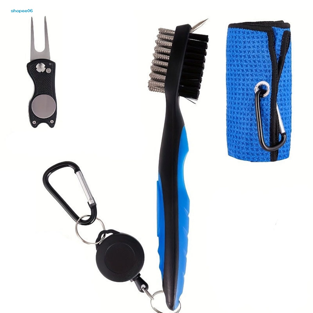 1 Bộ Bàn Chải Làm Sạch Gậy Đánh Golf Linh Hoạt Cầm Tay Thoải Mái Không Gây Khó Chịu