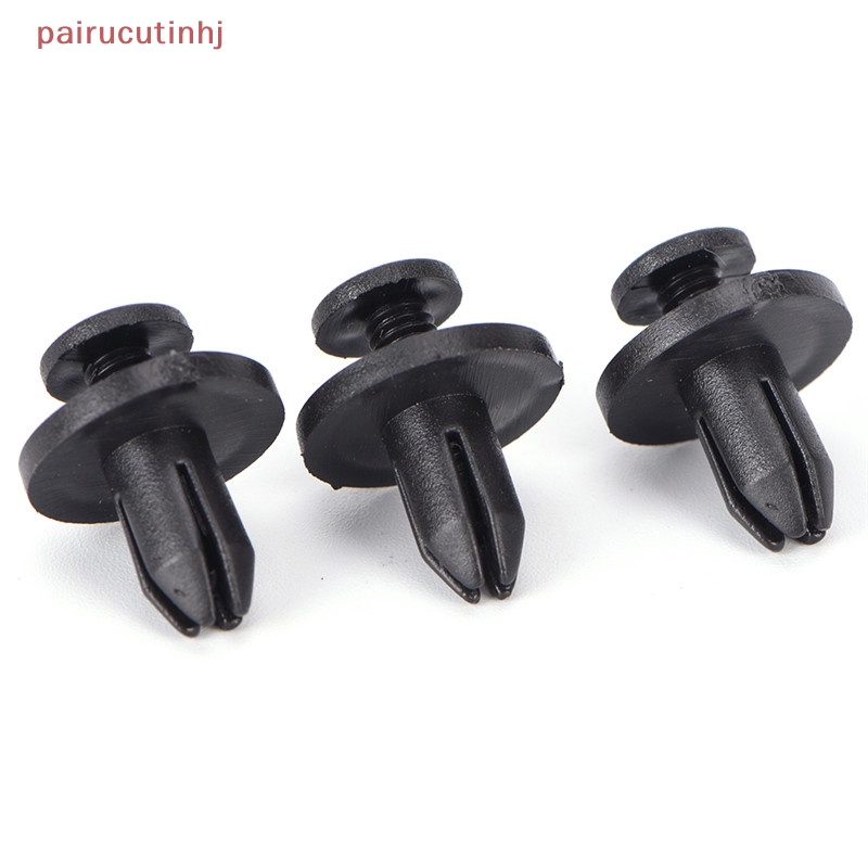 FENDER Set 50 Đinh Vít Nhựa 6Mm Màu Đen Chuyên Dụng Cho Xe Hơi