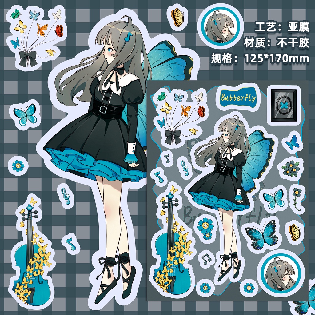 Bộ 10 Tấm Nhãn Dán Trang Trí Hình Khuôn Mặt Phong Cách Lolita Dễ Thương Dành Cho Laptop / Điện Thoại / Sổ Tay