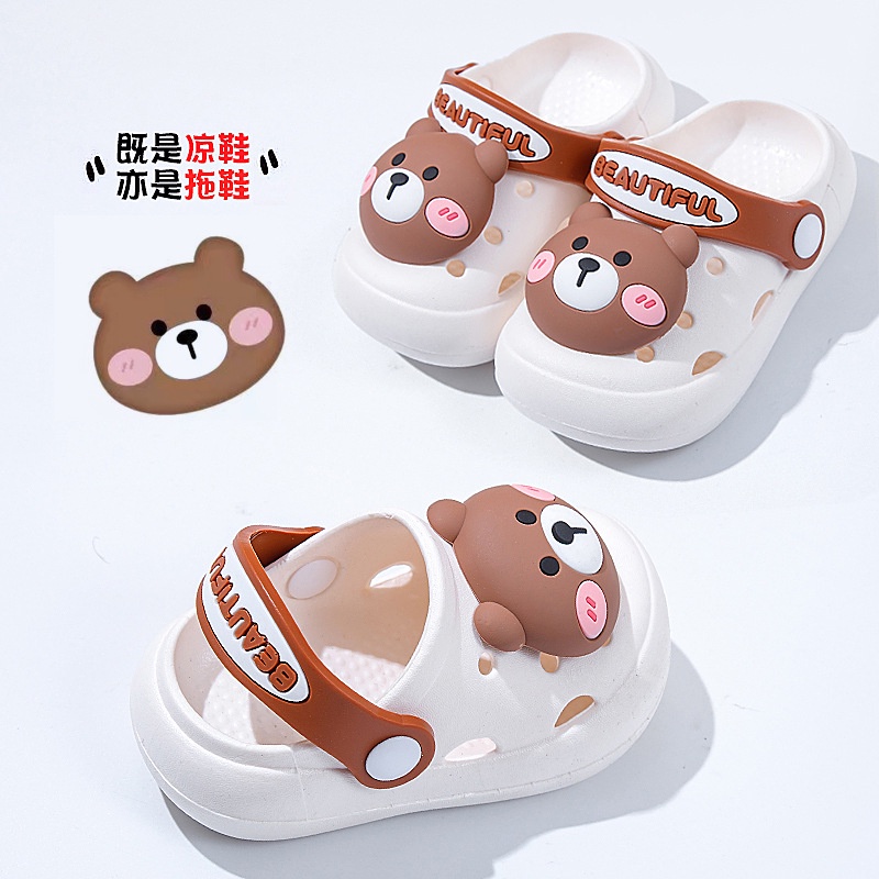 Dép Sandal Đục Lỗ Chống Trượt Họa Tiết Hoạt Hình Dễ Thương Thời Trang Mùa Hè Cho Bé Gái