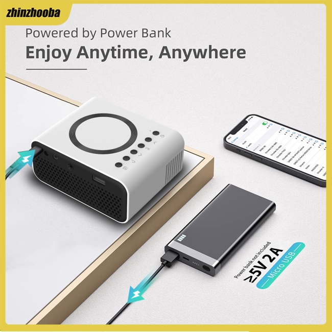 Fs Máy Chiếu Mini YT300 Màn Hình HD 16-100 Inch Điện Thoại