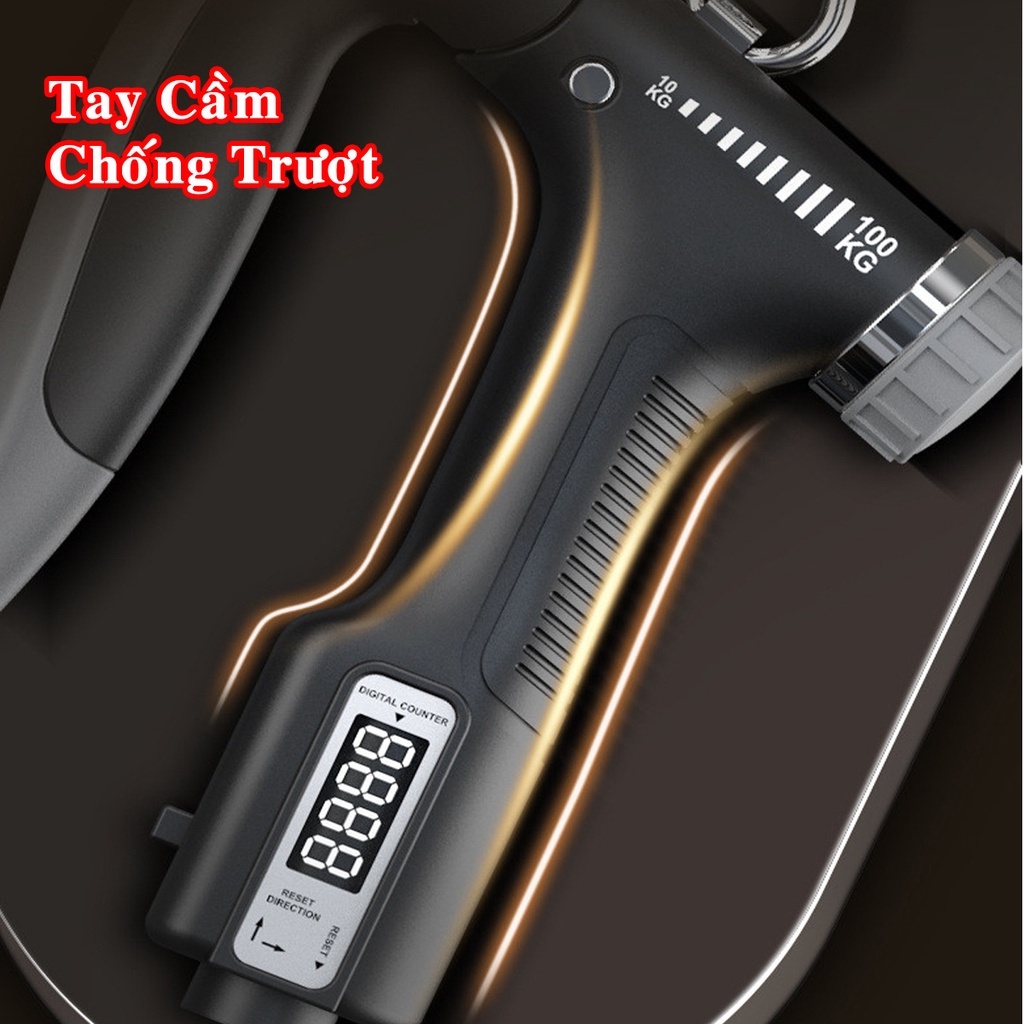 Kìm Bóp Tay, Kìm Tập Cơ Tay, Dụng Cụ Tập Gym Tại Nhà Điều Chỉnh 10-100kg thông minh có đếm số