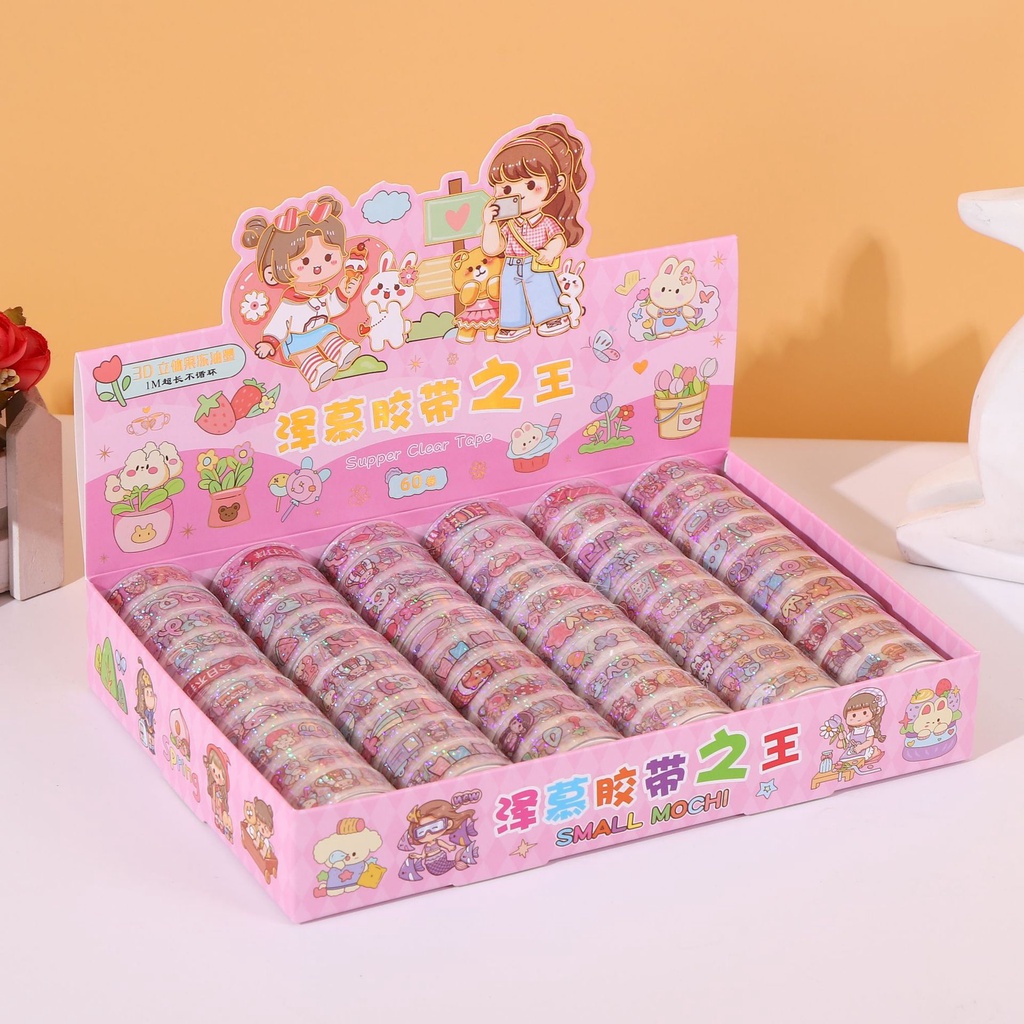 Miếng Dán pet Trong Suốt Họa Tiết Hoạt Hình Dễ Thương diy TZ049