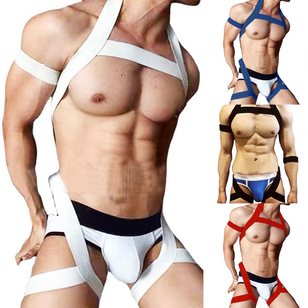 Dây đai toàn thân dây đai căng gợi cảm thắt lưng ngực clubwear gay harness