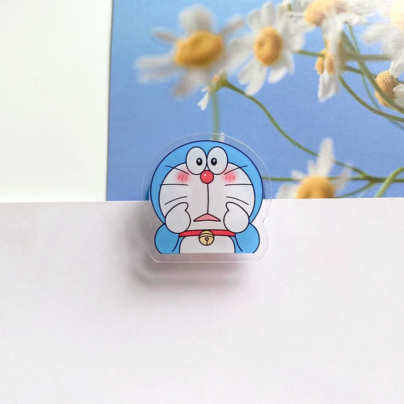 Kẹp Giấy Ghi Chú Bằng Acrylic Hai Mặt Hình Doraemon Đầu To