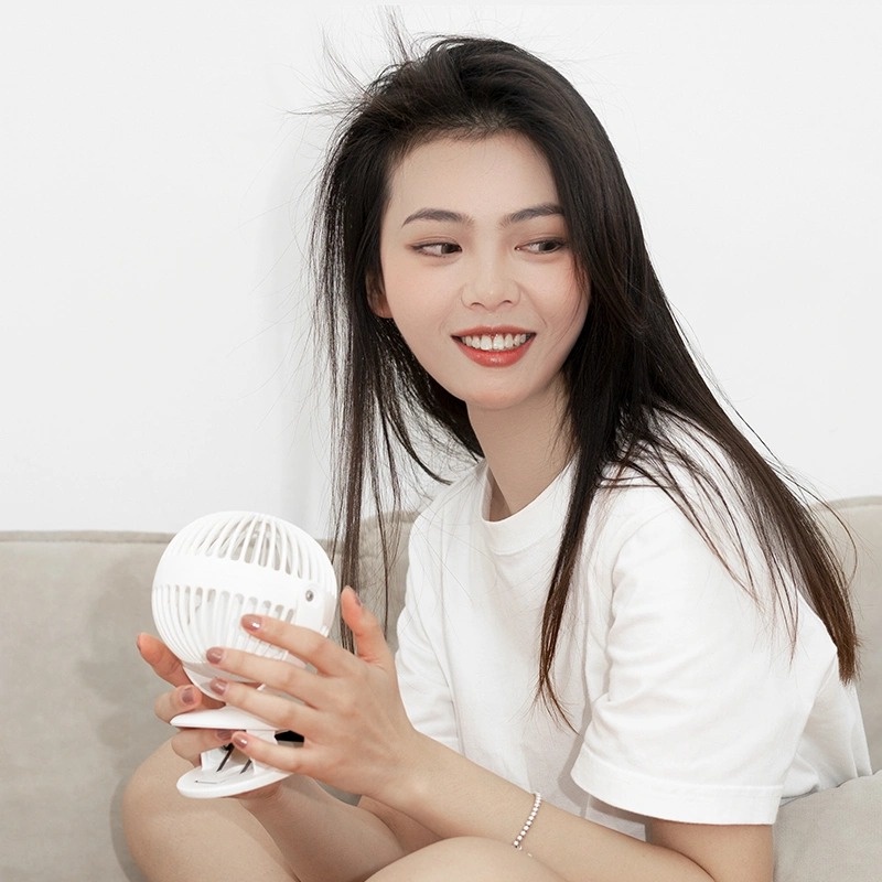 Quạt Wiwu 2 in 1 Table/ Clip Fan FS03 làm bằng PC + ABS kẹp bàn tự điều chỉnh góc độ xoay 720 độ, gi