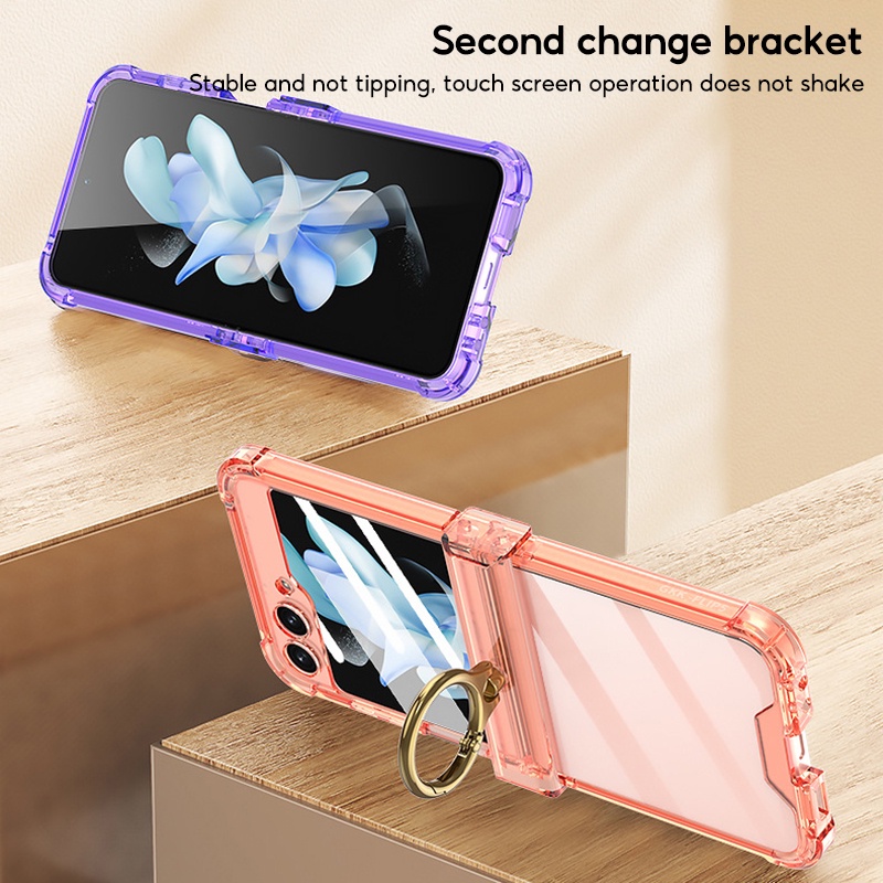 Ốp Lưng Chất Liệu TPU Silicone Trong Suốt Cho Samsung Galaxy Z Flip 5 Samsung Z Flip 5 Coque