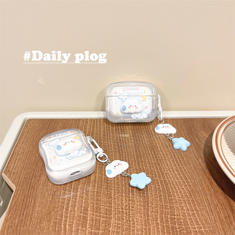 Vỏ Bảo Vệ Hộp Sạc Tai Nghe Bluetooth Không Dây Airpods1 / 2 3 Pro Pro2 Air Pods Pro 3 Hình Đám Mây Dễ Thương Ốp