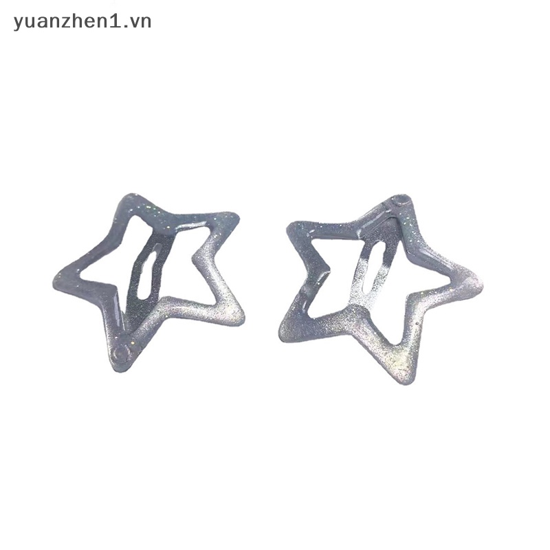 Set 10 Kẹp Tóc Hình Ngôi Sao 3cm Bằng Kim Loại Thời Trang Cho Nữ