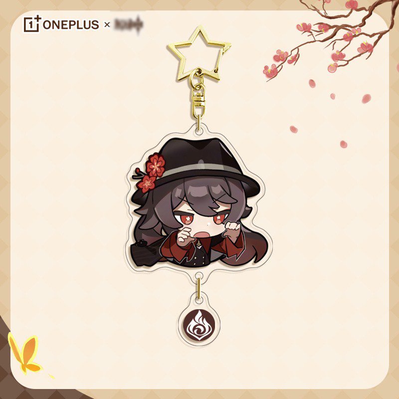 Móc khóa in hình Genshin Impact HUTAO ver TREO CUTE game anime mica trong acrylic xinh xắn tiện lợi
