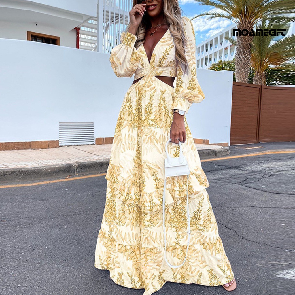 Đầm Maxi Chữ A Khoét Lỗ Thời Trang Mùa Hè Cho Nữ