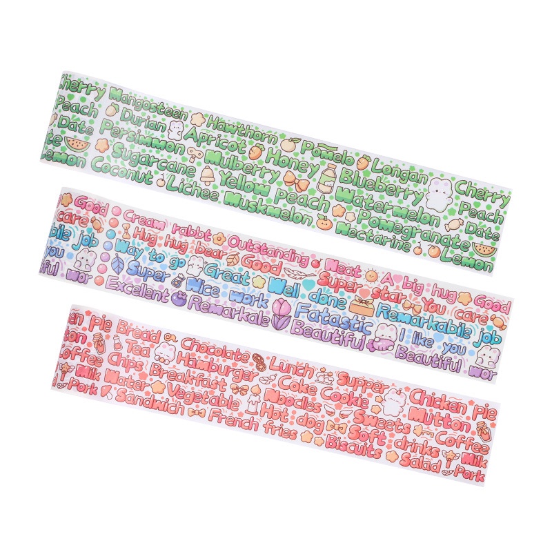 Cuộn Băng Keo Giấy Washi 75mm * 3m In Họa Tiết Dễ Thương Trang Trí Sổ Tay DIY