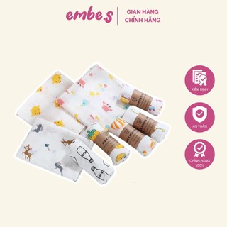 Khăn tắm xô Muslin và khăn tắm cotton Kiluta cuộn đa năng cho bé 110x110 embe.s