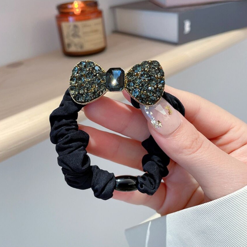 Dây Cột Tóc Cao Su Đính Đá Pha Lê Thời Trang Hàn Quốc Cho Nữ