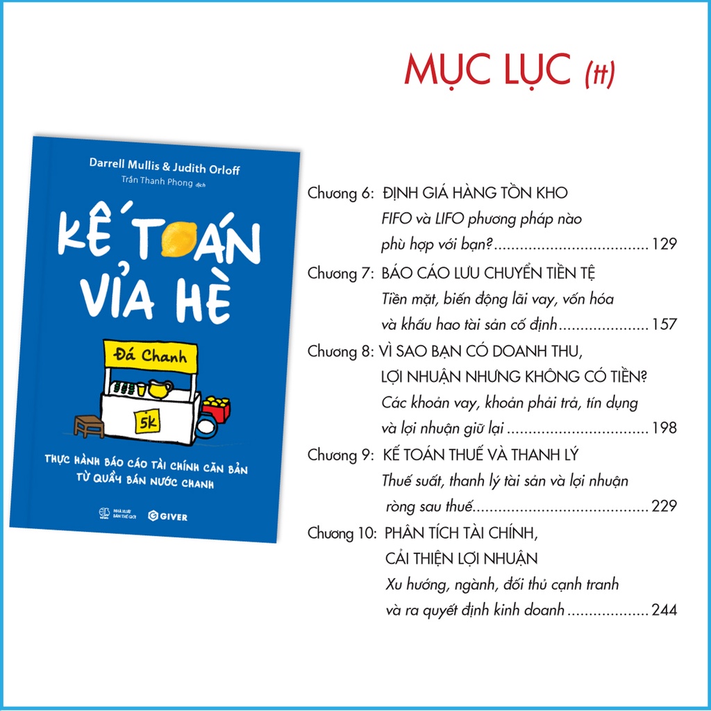 Sách Kế Toán Vỉa Hè - Thực Hành Báo Cáo Tài Chính Căn Bản Từ Quầy Bán Nước Chanh