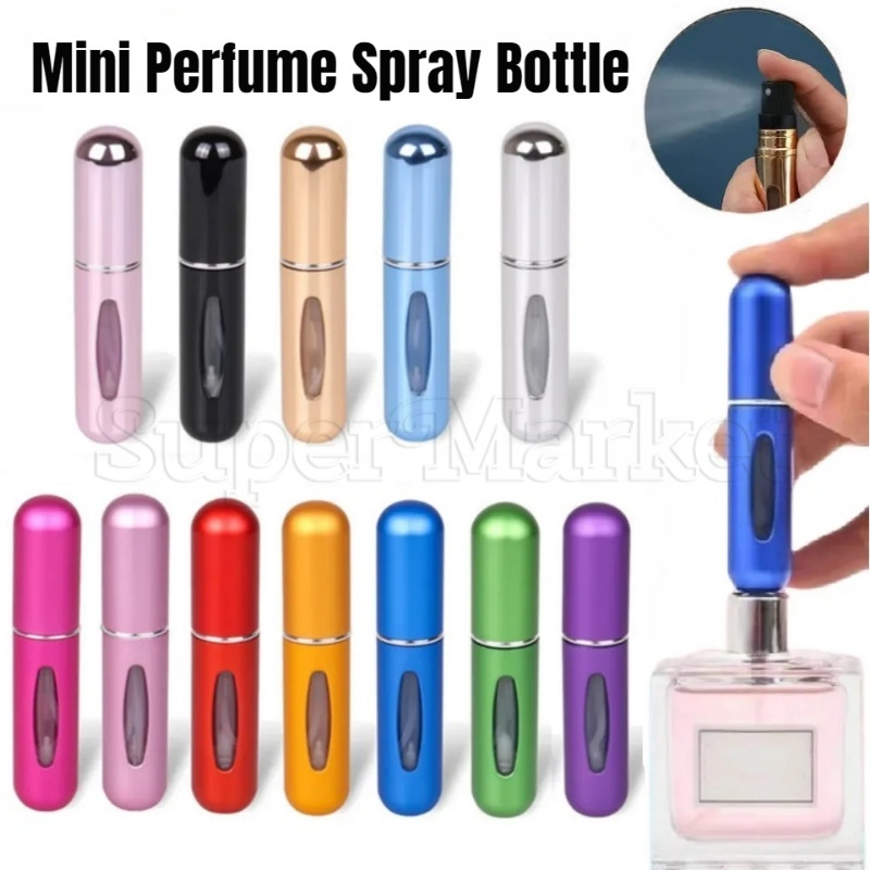 Chai Xịt Nước Hoa Mini 5ml Bằng Nhôm Màu Sắc Ngọt Ngào
